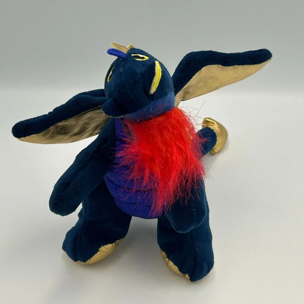 Bow Wow Pet Dog Toy Dragon Blue Squeaks‎ Cuddle Toss Fetch Crinkle Happy Dog Fun